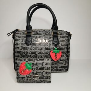 🚫 SOLD Juicy Couture Matching Bag And Wallet Set with Strawberry Charm